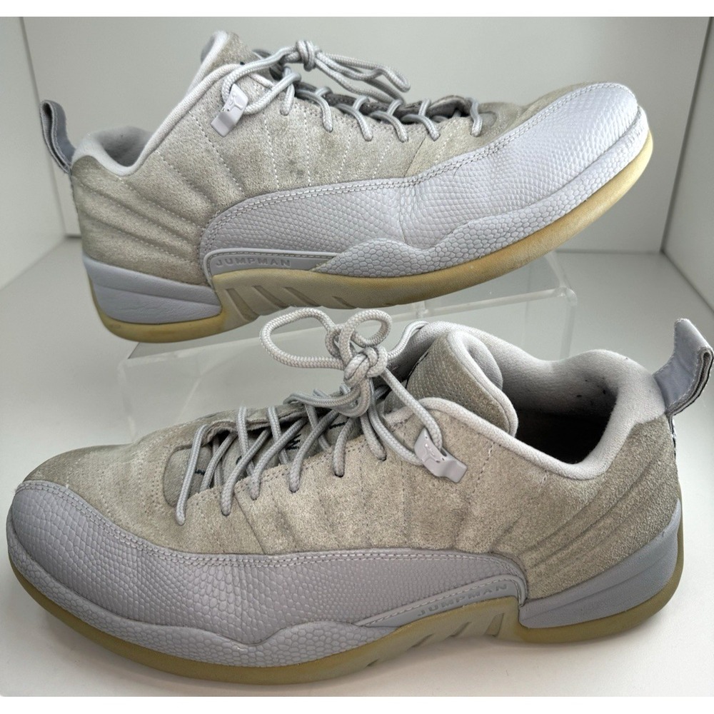 Air Jordan 12 Retro Low Wolf Grey Men's Size 10 Suede Leather (308317-002) 2016